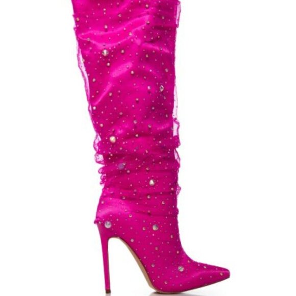 AZALEA WANG " LUXE LUXURY " FUCHSIA BOOTIE( BRAND NEW !!!!!!!!!!!!! - Picture 6 of 8